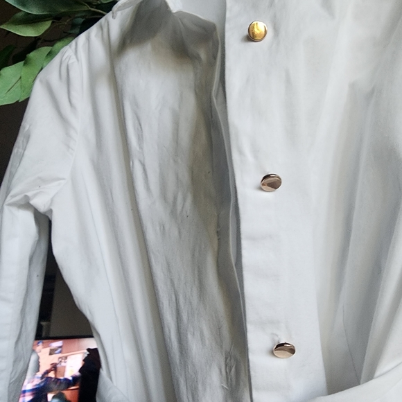 A LINE DRESS SUBTLE PLEATS POCKETS SIZE 2 BOSTON PROPER WHITE c - Picture 5 of 12